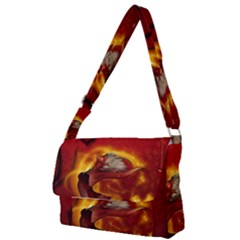 Wonderful Fairy Of The Fire With Fire Birds Full Print Messenger Bag by FantasyWorld7