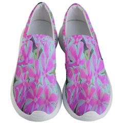 Hot Pink And White Peppermint Twist Garden Phlox Women s Lightweight Slip Ons by myrubiogarden