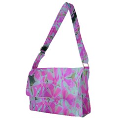 Hot Pink And White Peppermint Twist Garden Phlox Full Print Messenger Bag
