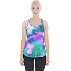 Pink, Green, Blue And White Garden Phlox Flowers Piece Up Tank Top