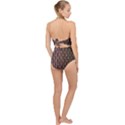 Wordsworth Purple Diamonds Scallop Top Cut Out Swimsuit View2