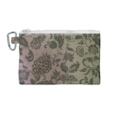 Wordsworth Metallic Flowers Canvas Cosmetic Bag (medium) by DeneWestUK