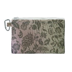 Wordsworth Metallic Flowers Canvas Cosmetic Bag (large) by DeneWestUK