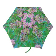 Invincibelle Spirit Hot Pink Hydrangeas On Aqua Green Mini Folding Umbrellas