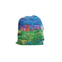 Our Town My Town Drawstring Pouch (small)