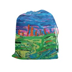 Our Town My Town Drawstring Pouch (xl)