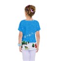 Elf On A Shelf In Sled Snowflakes Kids  One Piece Tee View2