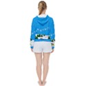 Elf On A Shelf In Sled Snowflakes Women s Tie Up Sweat View2