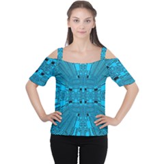 Technology Board Trace Digital Cutout Shoulder Tee