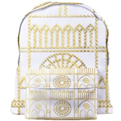 Gold Foil Notre Dame Church Paris Giant Full Print Backpack by Wegoenart