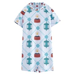 Geometric Patterns Pattern Candles Lights Kids  Boyleg Half Suit Swimwear