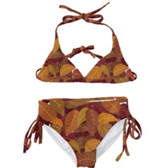 Leaves Pattern Kids  Classic Bikini Set