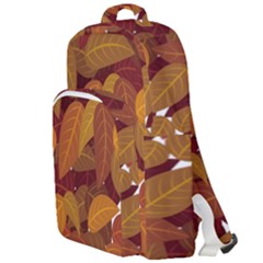 Leaves Pattern Double Compartment Backpack by Wegoenart