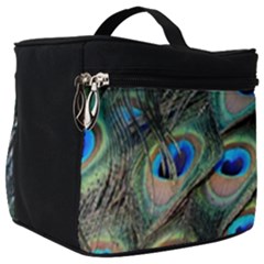 Peacock Feathers Bird Colorful Make Up Travel Bag (big) by Wegoenart