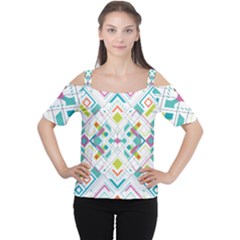 Graphic Design Geometry Shape Pattern Geometric Cutout Shoulder Tee