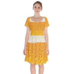 Bubble Beer Short Sleeve Bardot Dress