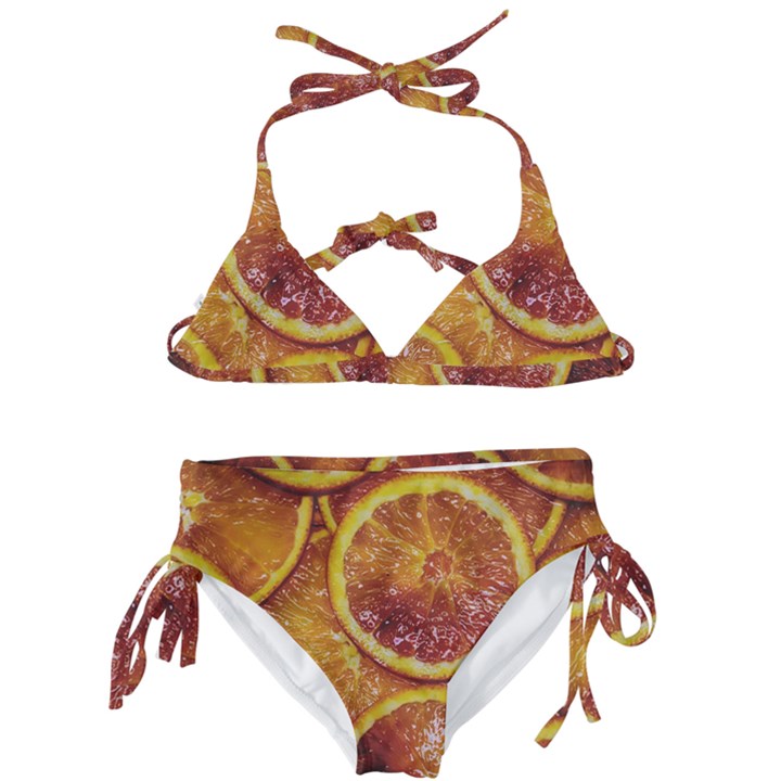 Blood Orange Fruit Citrus Fruits Kids  Classic Bikini Set