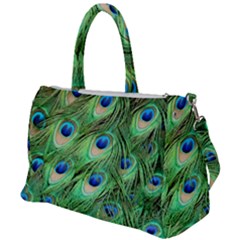Peacock Feathers Peafowl Duffel Travel Bag by Wegoenart