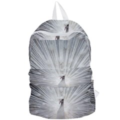 Peacock White Bird Nature Foldable Lightweight Backpack by Wegoenart