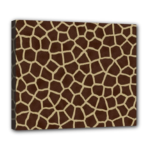 Giraffe Animal Print Skin Fur Deluxe Canvas 24  X 20  (stretched) by Wegoenart