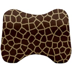 Giraffe Animal Print Skin Fur Head Support Cushion by Wegoenart