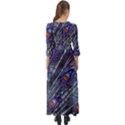 Peacock Feathers Color Plumage Button Up Boho Maxi Dress View2