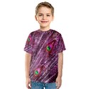 Peacock Feathers Color Plumage Kids  Sport Mesh Tee View1