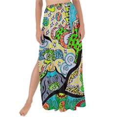 Supersonic Volcanic Sunmoon Faces Maxi Chiffon Tie-up Sarong by chellerayartisans