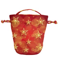 Background Christmas Decoration Drawstring Bucket Bag by Simbadda