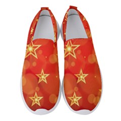 Background Christmas Decoration Women s Slip On Sneakers by Simbadda