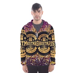 Christmas Golden Labels Xmas Hooded Windbreaker (men) by Simbadda