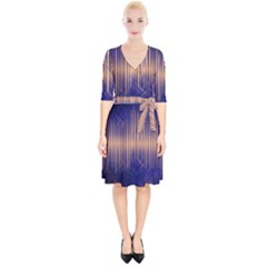 Background Dark Sound Disco Techno Wrap Up Cocktail Dress by Simbadda