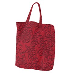 Christmas Background Red Star Giant Grocery Tote by Simbadda
