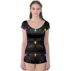 Abstract Sphere Box Space Hyper Boyleg Leotard  by Simbadda