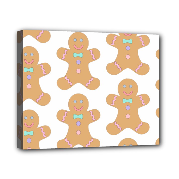 Pattern Christmas Biscuits Pastries Canvas 10  x 8  (Stretched)