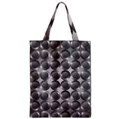 Metal Circle Background Ring Zipper Classic Tote Bag by Simbadda