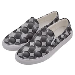 Metal Circle Background Ring Men s Canvas Slip Ons by Simbadda