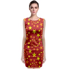 Star Stars Pattern Design Classic Sleeveless Midi Dress by Simbadda