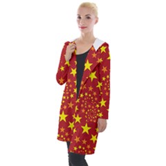 Star Stars Pattern Design Hooded Pocket Cardigan by Simbadda