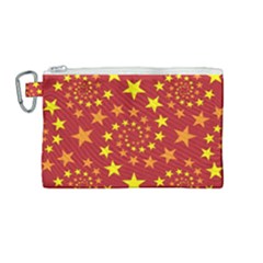 Star Stars Pattern Design Canvas Cosmetic Bag (medium) by Simbadda