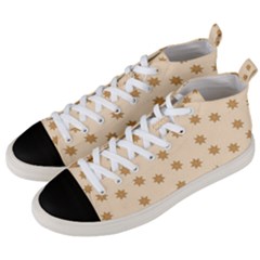 Pattern Gingerbread Star Men s Mid-top Canvas Sneakers by Simbadda