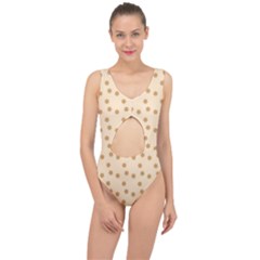 Pattern Gingerbread Star Center Cut Out Swimsuit