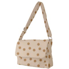 Pattern Gingerbread Star Full Print Messenger Bag by Simbadda