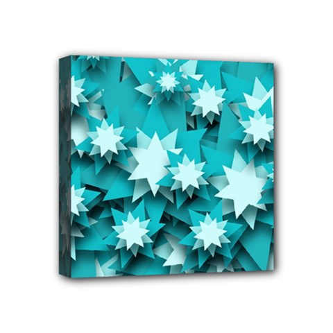 Stars Christmas Ice Decoration Mini Canvas 4  x 4  (Stretched)