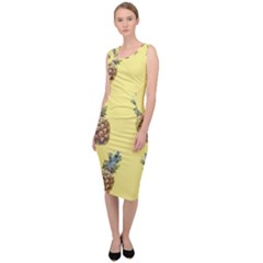 Pineapples Fruit Pattern Texture Sleeveless Pencil Dress by Simbadda