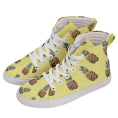 Pineapples Fruit Pattern Texture Men s Hi-top Skate Sneakers by Simbadda