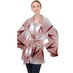 Star Christmas Festival Decoration Velvet Kimono Robe by Simbadda