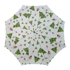 Christmas Santa Claus Decoration Golf Umbrellas by Simbadda