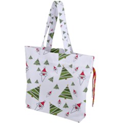 Christmas Santa Claus Decoration Drawstring Tote Bag by Simbadda