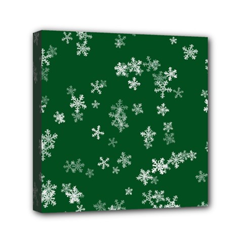 Template Winter Christmas Xmas Mini Canvas 6  X 6  (stretched) by Simbadda